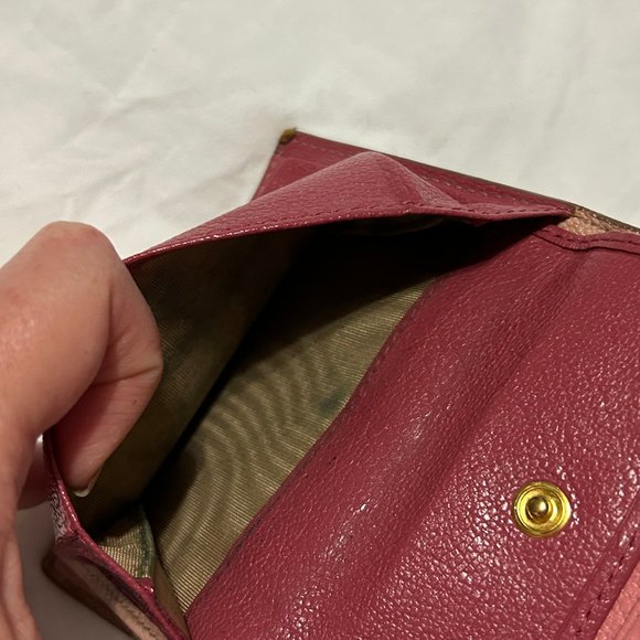 Pink Miu Miu Fold Over Snap Wallet - Picture 7 of 14